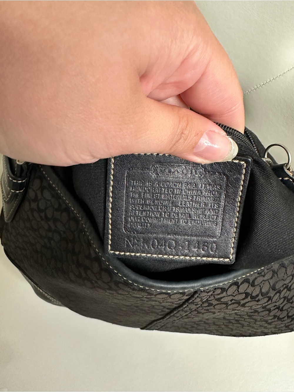 Coach Black Signature Jacquard Shoulder Bag - Picture 7 of 8